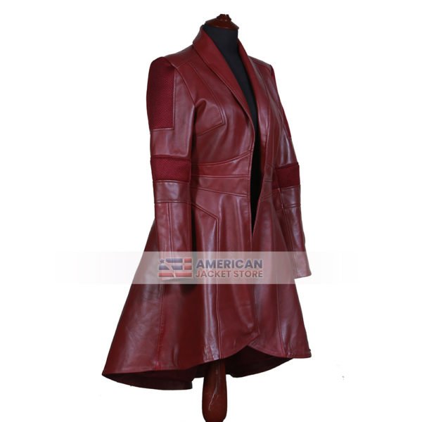 Witch Red Women Scarlet Trench Coat - American Jacket Store