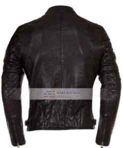 Mens-Black-Quilted-Armored-Leather-Jacket