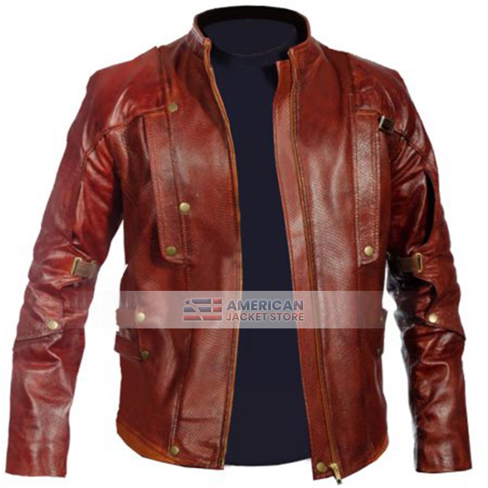 Mens Red Star Galaxy Leather Jacket - American Jacket Store