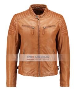 mens-tan-sheepskin-biker-jacket