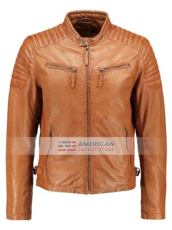 mens-tan-sheepskin-biker-jacket