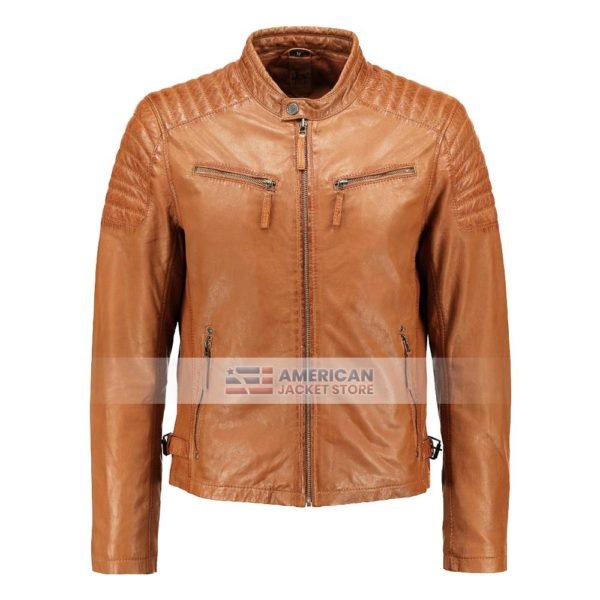 mens-tan-sheepskin-biker-jacket