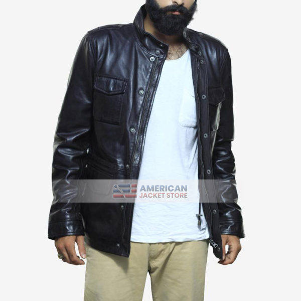mens-black-sheepskin-leather-jacket
