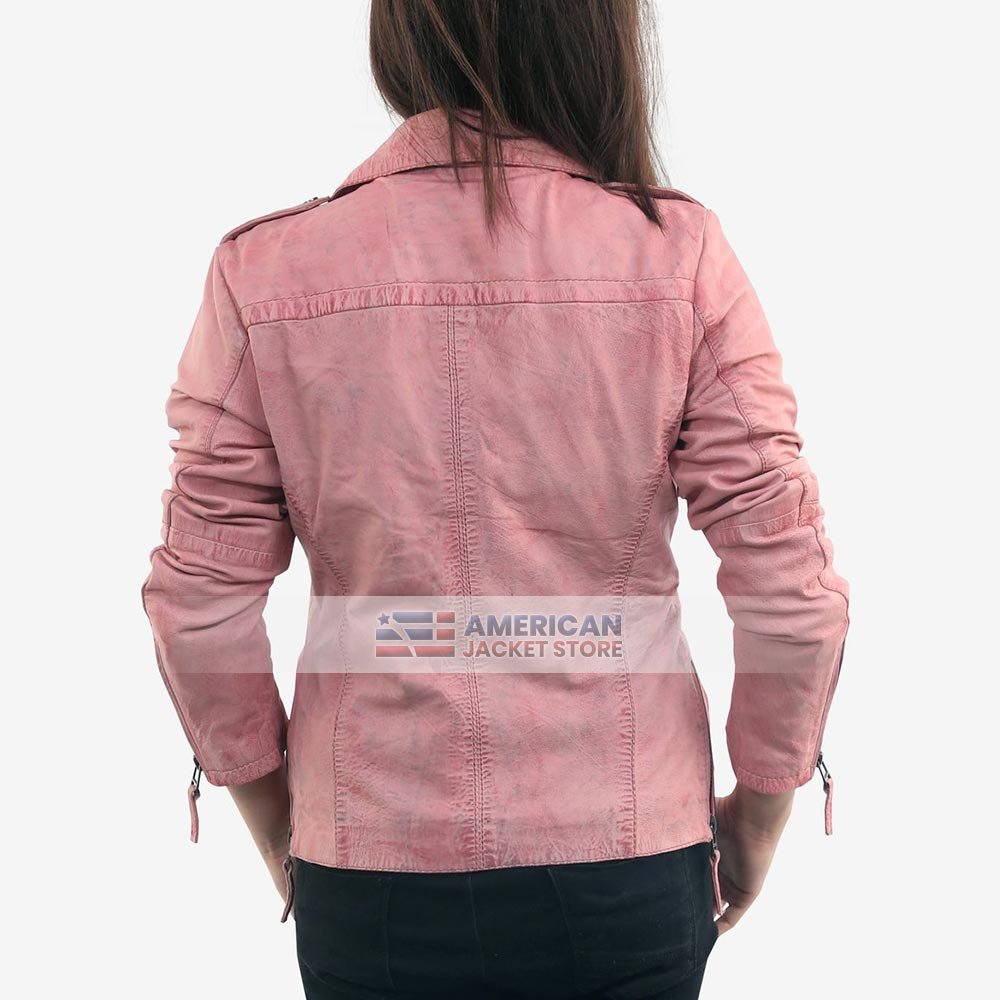 womens pink suede jacket