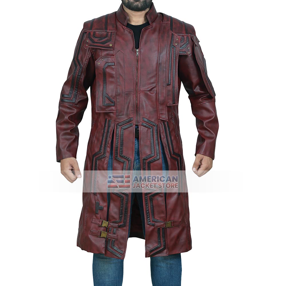 Peter Quill Galaxy Men's Star Lord Trench Leather Coat - American ...