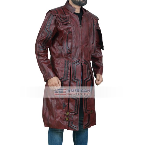 Peter Quill Galaxy Men's Star Lord Trench Leather Coat - American ...