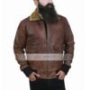 Far Cry 5 Aviator Distressed Brown Leather Jacket