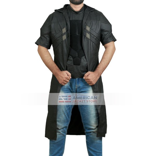 Mens Reaper Leather Coat with Vest