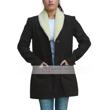 Brown Shearling Wool Coat