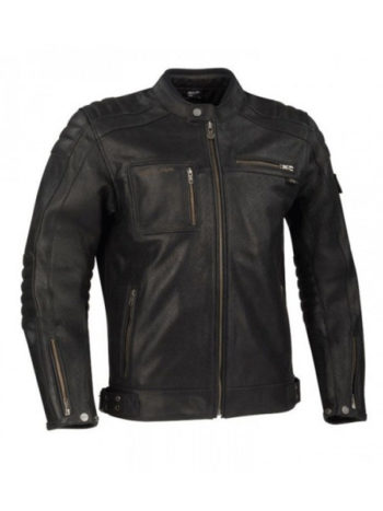 Men's Quilted Black Leather Moto jacket