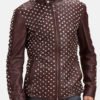 Men's Studded Biker Leather Jacket