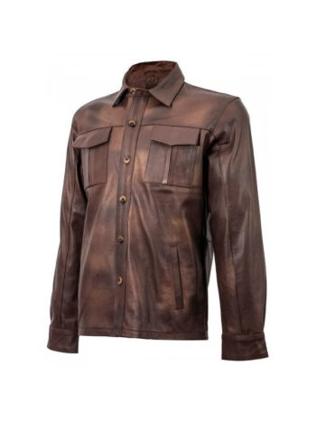Vintage Classic Brown Leather Jacket