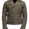 Suede Leather Biker Jacket For Men