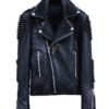 Men's Studded Biker Leather Jacket