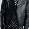 Men's Black Leather Biker Jacket