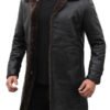 Men's Black Leather Coat