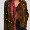 Women's Brown Suede Leather Jacket