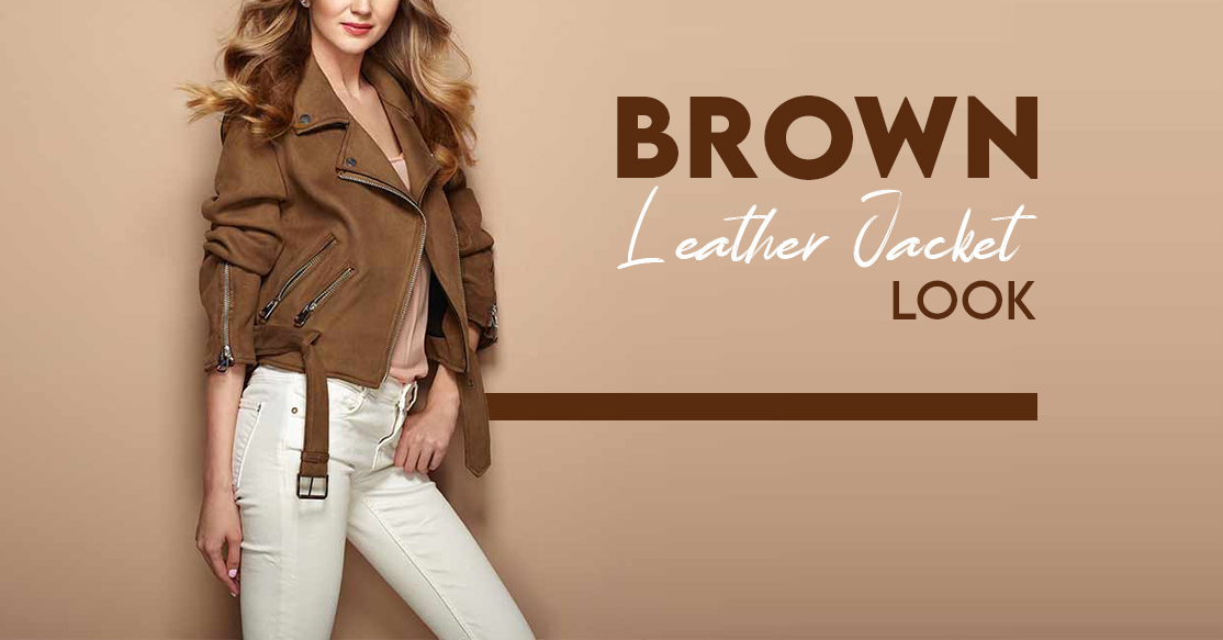 Brown Leather Jacket Look