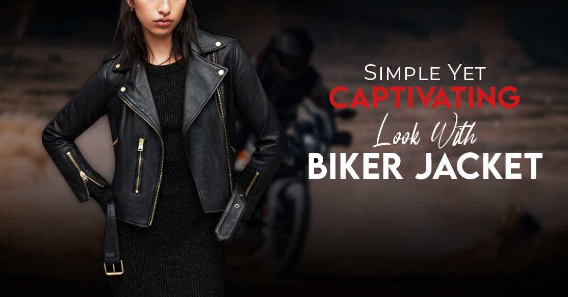 Simple Yet Captivating Look With Biker Jacket