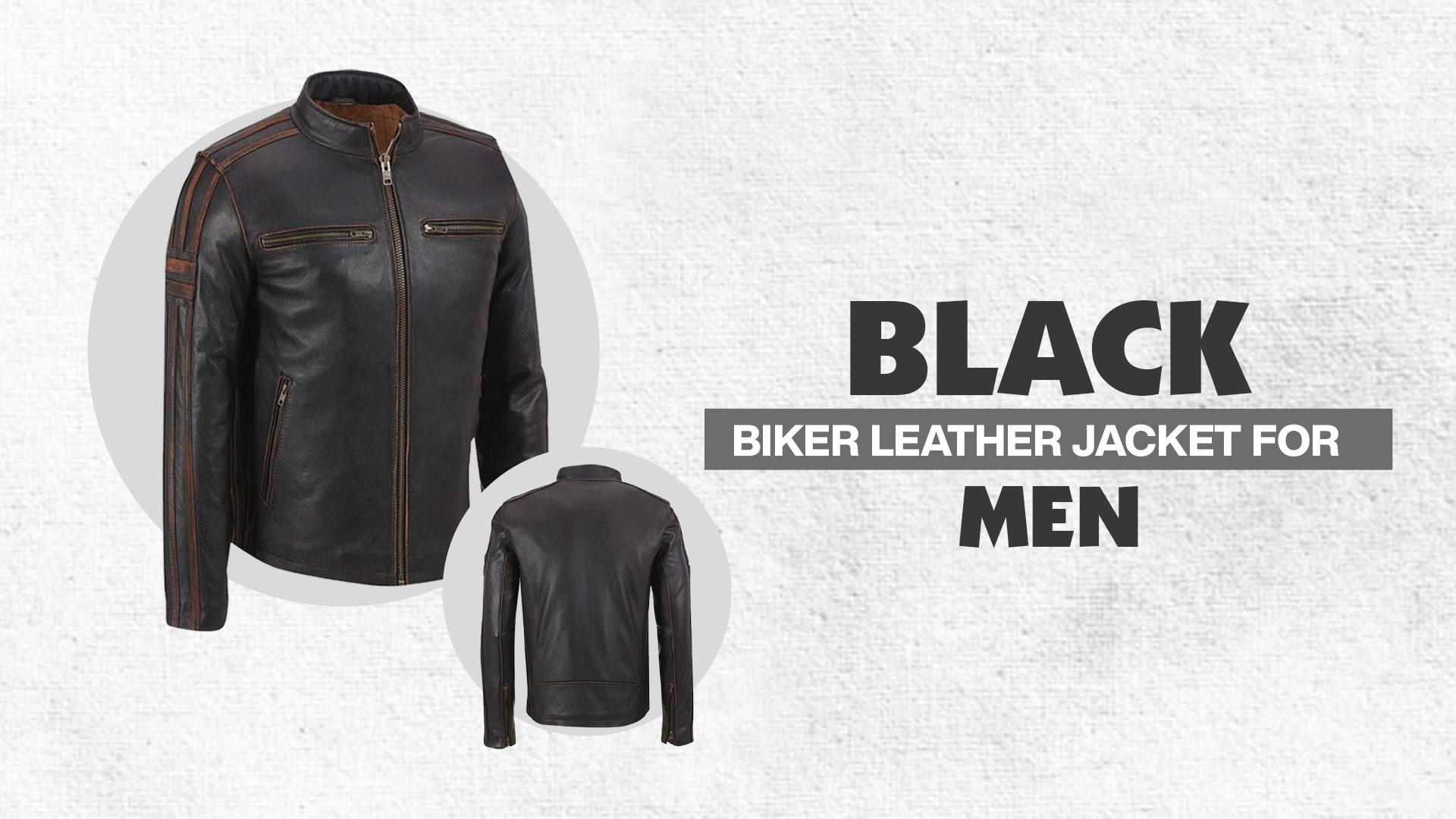 Mens Black Leather biker Jacket